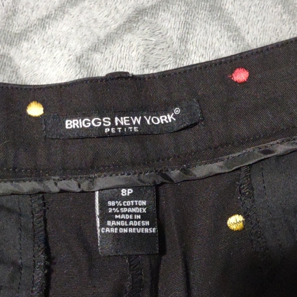 Briggs New York black multicolor confetti capris - Picture 2 of 3